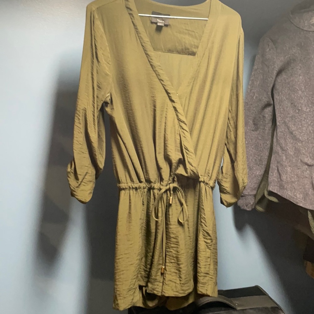 Olive Deep V romper